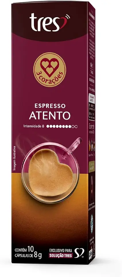 3 Corações Café Espresso Atento TRES - 10 unidades