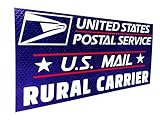 4 Pack Postal Service Rural Carrier Mail Car Magnet | Removable Set of 2 Magnet 11.5" x 6" + 2 Magnet 9"x4" | Delivery Vehicle Frequent Stops | Doors Magnets for Delivery Car - Delivery Sign for Car