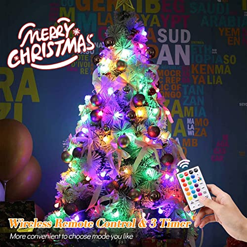 Aloveco Led String Lights 16Ft 50 Led Battery Operated String Lights Color Changing With Remote Waterproof Globe Starry Fairy Lights For Outdoor Indoor Bedroom Garden Christmas Halloween Party(Rgb) #TOP3