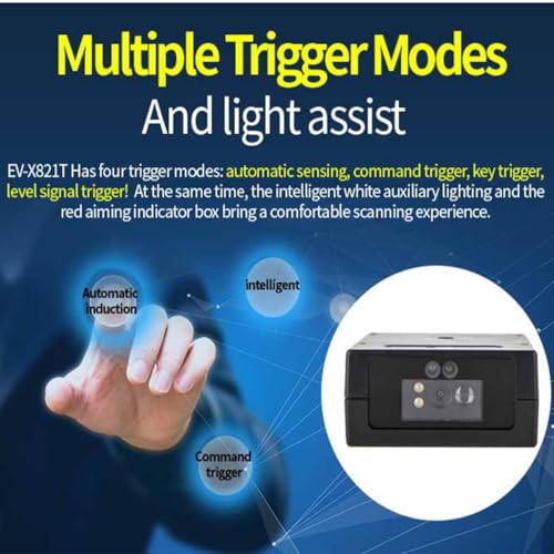 Escáner de Códigos de Barras Fijo Mini USB Embebido Módulo Lector Código 2D CMOS EV-X821T RS232/TTL/USB miniatura 5