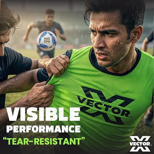 Image of Vector X 100% Polyester Mesh High sweat absorbent Training Bibs | Ideal for Foot ball Soccer Basketball Volleyball, Track and Field Play | Lightweight Scrimmage Vests Pennies