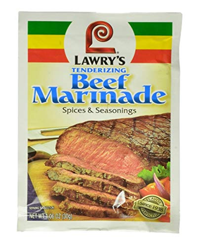 Lawry's Tenderizing Beef Marinade Spices & Seasonings, 1.06-Ounce Packets (Pack of 24)