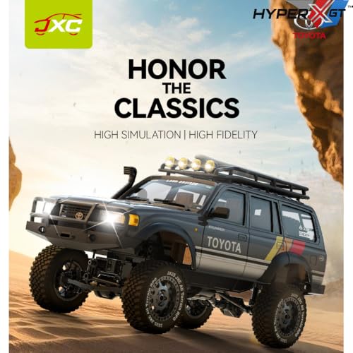 Image of 1 /12 Scale Toyota Land Cruiser LC80 Official Licensed 4WD RC Rock Crawler Truck with 2.4GHz Proportional Remote Control & LED Lights for Kids