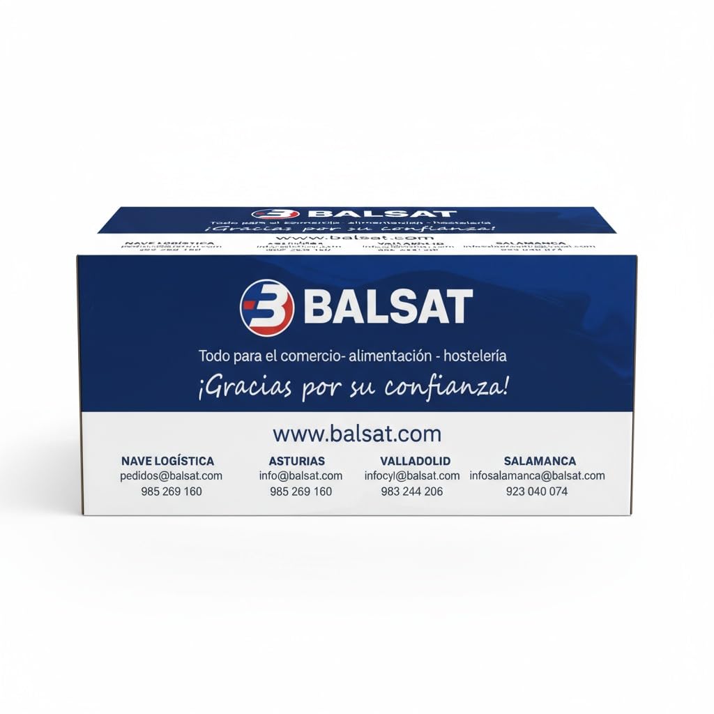BALSAT Pallet de Rollo Ticket 80x80 Termico - 2500 ud. Papel Impresoras TPV (50 Cajas de 50 Rollos)