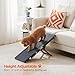 MAHANCRIS Dog Ramp, 31.5'' Long Portable Pet Stair Ramp with Non-Slip Rug Surface, 5 Levels Height Adjustable Dog Steps for Small Dogs, Folding Dog Car Ramps for Couch, Bed, Black DRHR0901N1
