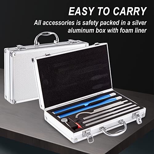 Carbide Lathe Tools Set Wood Lathe Turning Tools Kit Lathe Rougher Finisher Swan Neck Hollowing Tools With Detachable Alloy Handle And Aluminum Carry Case #TOP6