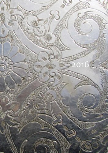 Kalender 2016 - Silver Ornament: DIN A5, 1 Woche auf 2 Seiten, Platz für Adressen und Notizen