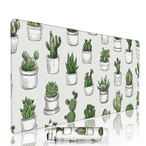 Tapis de Souris Gamer Vert et Beige Grand Format pour Bureau Télétravail
