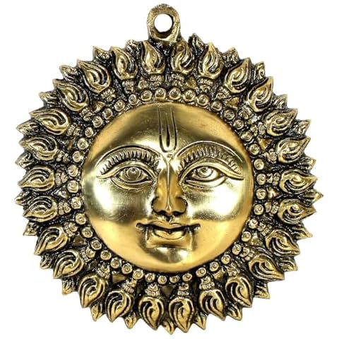 StonKraft Brass Sun Face Wall Decor Cover