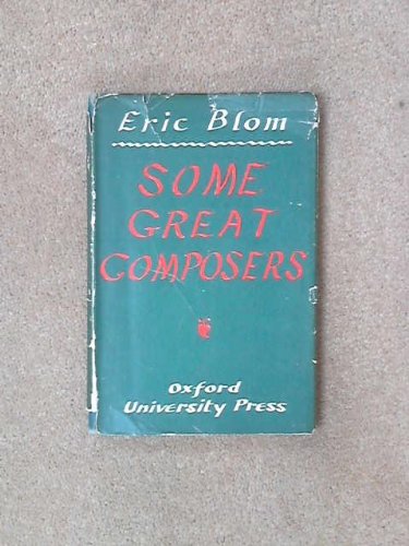 Some great composers B0007J25AM Book Cover