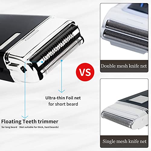 Electric Shavers Foil For Men Portable Pocket Size Men's Electric Shaver Small Electric Razor For Mens Face Electric Cordless Rechargeable Beard Shaver Wet Dry Double Shaver By Wosvas #TOP3