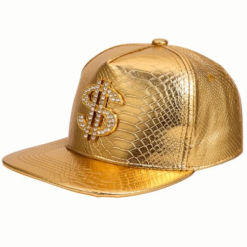 AICase for Bruno Merch Mars Gifts Hip Hop Hat/Flat-Brimmed Hat,Rock Cap i Just Might Adjustable Snapback Hat Concert Outfit Vinyl Poster Sticker Jersey Merchandise Gifts for Fans Birthday Gold
