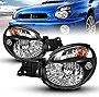 AmeriLite Crystal Headlights Black for Impreza - Passenger and Driver Side