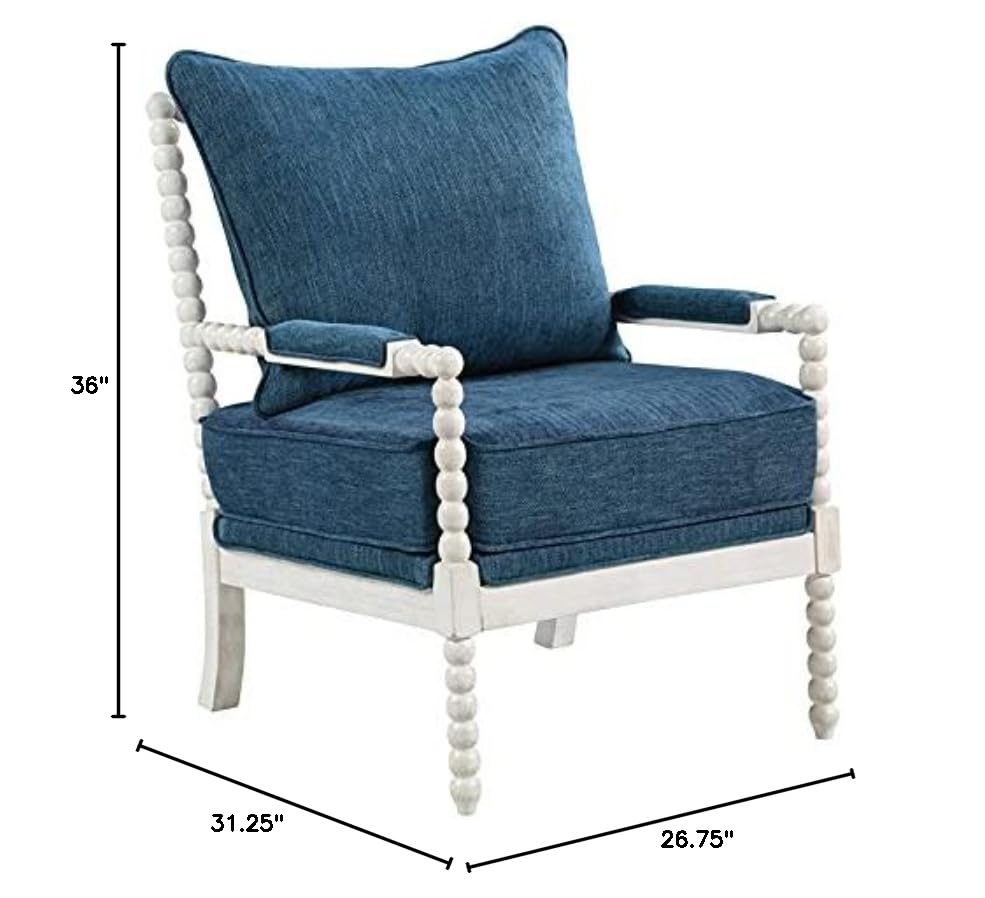 Sillón Textil Blanco con Estructura Blanca miniatura 3