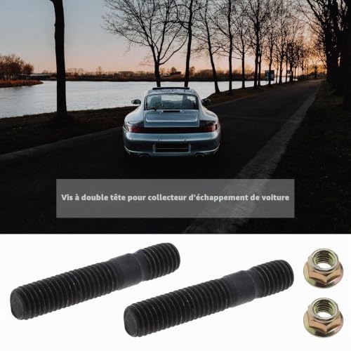 eMagTech 16pcs Kit de Goujons avec Contre-Écrou Collecteurs d'échappement M8x1.25mm Compatiple avec Morriis Sisssan Siimca – vue 2