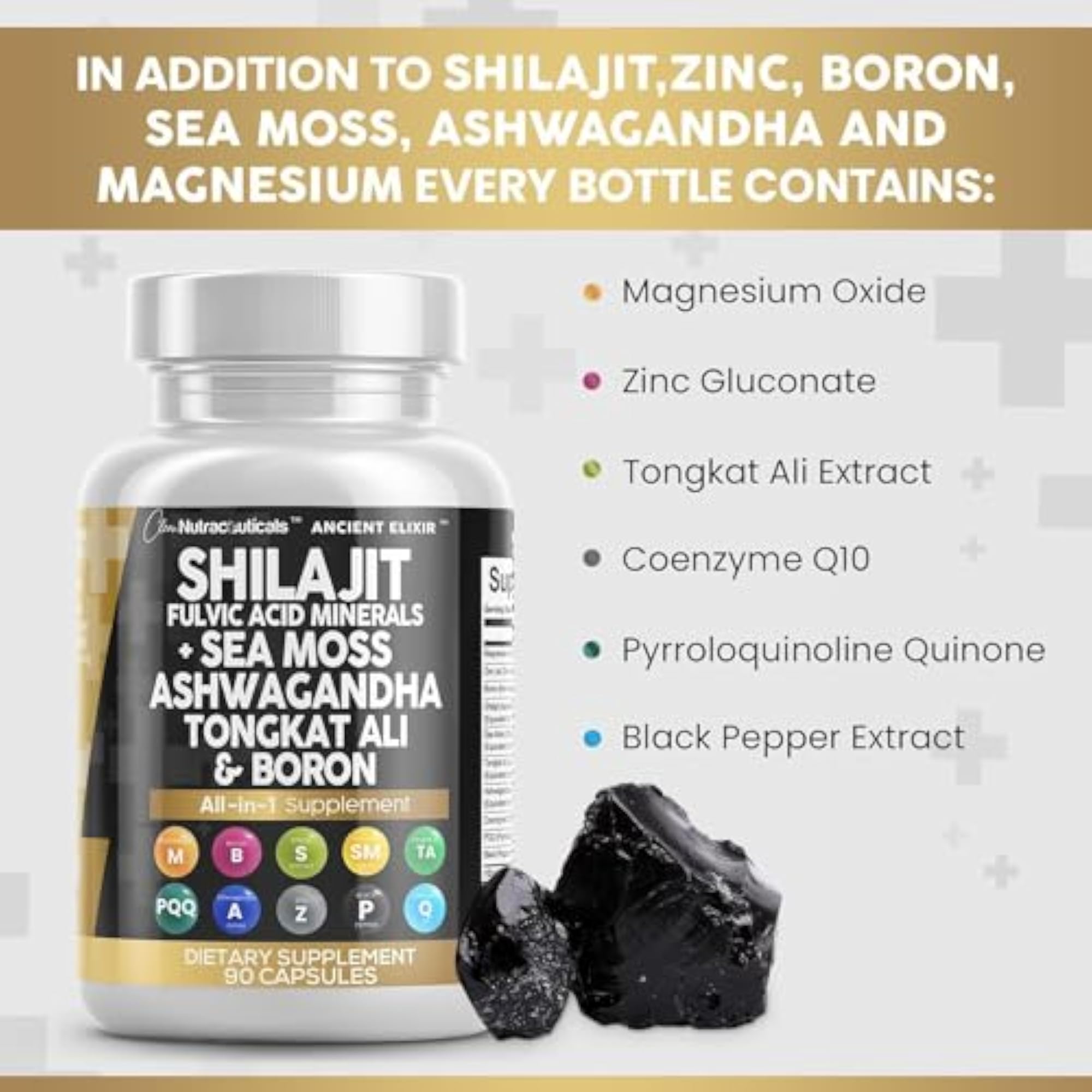 Athinika Nutrition Shilajit Supplement, 90 Count