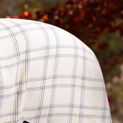 Image of Equinavia Luftig Waffle Cooler | 100% Cotton - Natural /Blue - 76 in