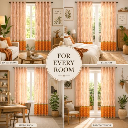 the craft monk Store the craft monk Cotton Printed Door Curtain 7ft - Image 7