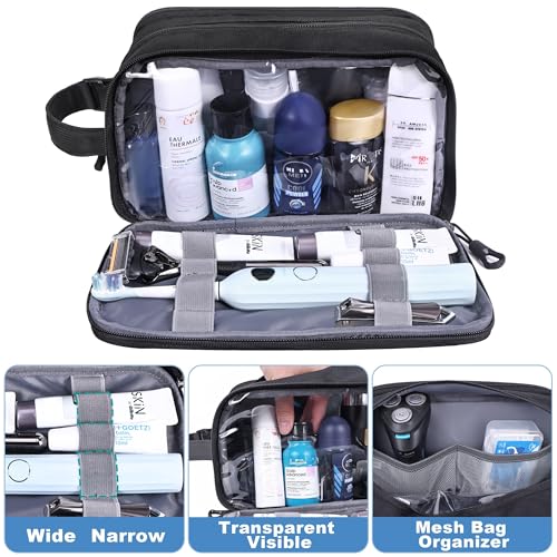 Hygiene Bag for Men, YKK Zippers Waterproof Tactical Toiletry Bag with Compartments, Dop Kits for Men Travel, Bath Cosmetic Toiletry Kit2