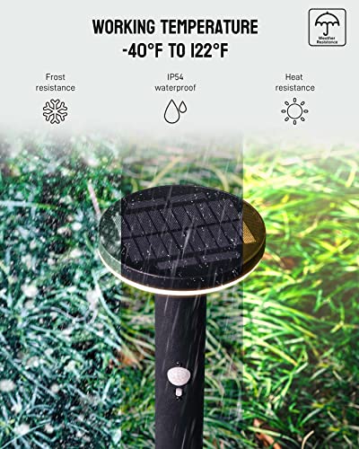 Yoolax Solar Pathway Lights Outdoor Motion Sensor Landscape Lights 2 Pack Waterproof Dusk To Dawn Path Lights For Garden, Patio, Yard, Driveway (Black) #TOP4