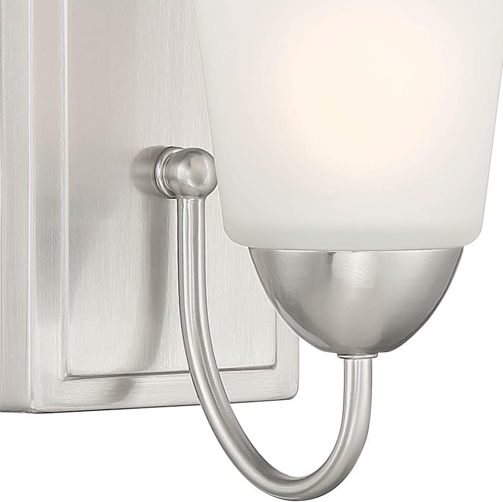 DESIGNERS FOUNTAIN Malone 1 Light Wall Sconce, Brushed Nickel, D267M-WS-BN