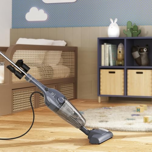 Aspirador de Pó Vertical com fio portátil de mão 2 em 1 potente 1600W cabo 4.7m com capacidade 950 ml filtro HEPA STK17 Azul STK 127v - Imagem 5