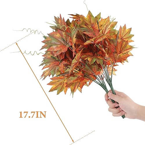 NT-NIETING-2PCS-Artificial-Maple-Bushes-Artificial-Silk-Maple-Leaf-Shrubs-Faux-Fall-Leaf-Stems-Autumn-Faux-Plants-with-Stem-for-Indoor-Outdoor-Home-Kitchen-Wedding-Thanksgiving-Fall-Decor NT NIETING 2PCS Artificial Maple Bushes Artificial Silk Maple Leaf Shrubs Faux Fall Leaf Stems Autumn Faux Plants with Stem for Indoor Outdoor Home Kitchen Wedding Thanksgiving Fall Decor