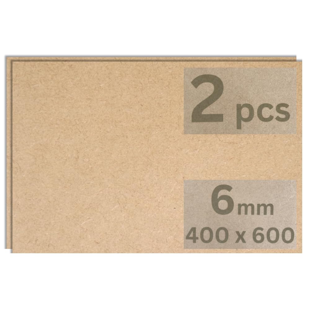 Trustleaf 6MM Sheets of MEDITE Premier MDF 400mm x 600mm Approx 16" x 24". Pack of 2