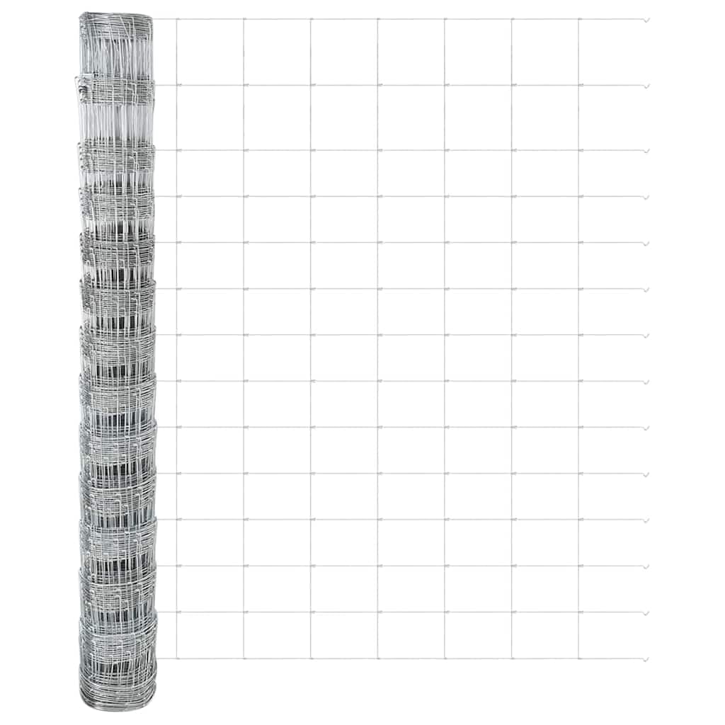 Ogrodzenie dzikiej zwierzyny ze słupkami, 25 x 1,4 m, stal ocynkowana, ogrodzenie ogrodzenie z siatką, do ogrodu, na taras, działkę, łącznie ze słupkami i zestawem montażowym