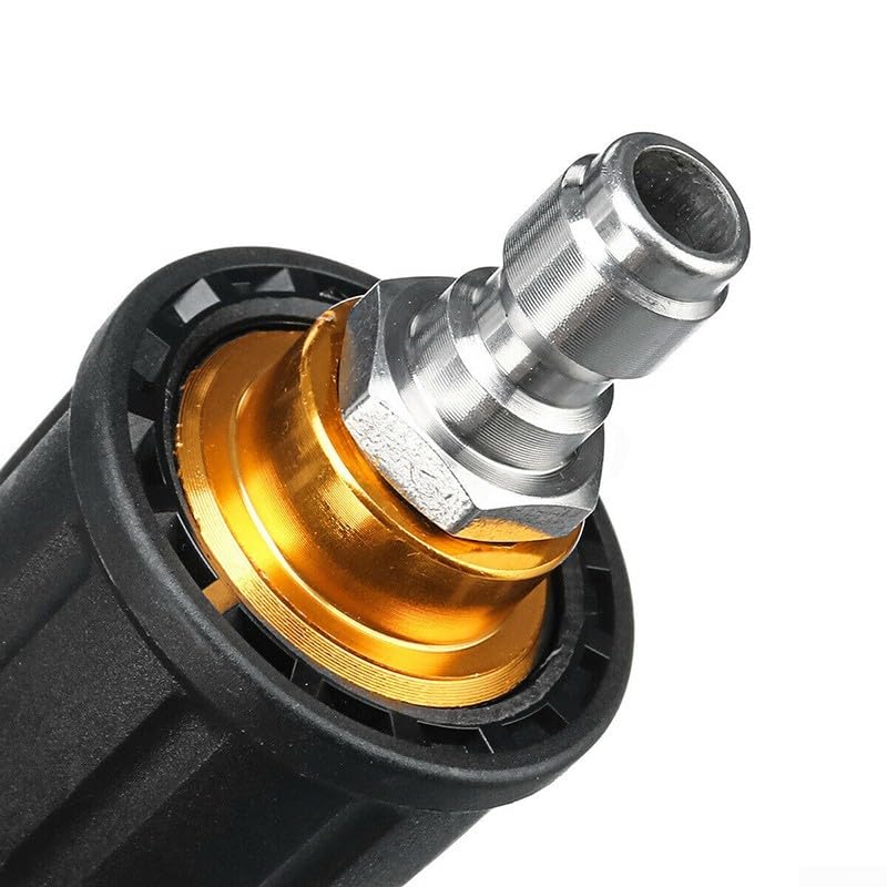 High Pressure Washer Turbo Rotating Spray Nozzle 3600 PSI 1/4 Inch Quick Connect for Outdoor Power Cleaning Equipment Garden Yard Washing Black