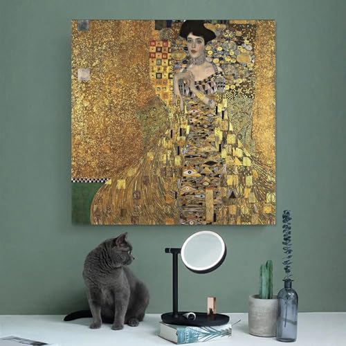 Toile Adele Bloch-bauer Klimt 61 x 61 cm cadre bureau décoration murale salon - 3