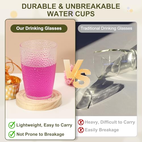 Verres réutilisables en plastique effet cristal pour bar et table - 7
