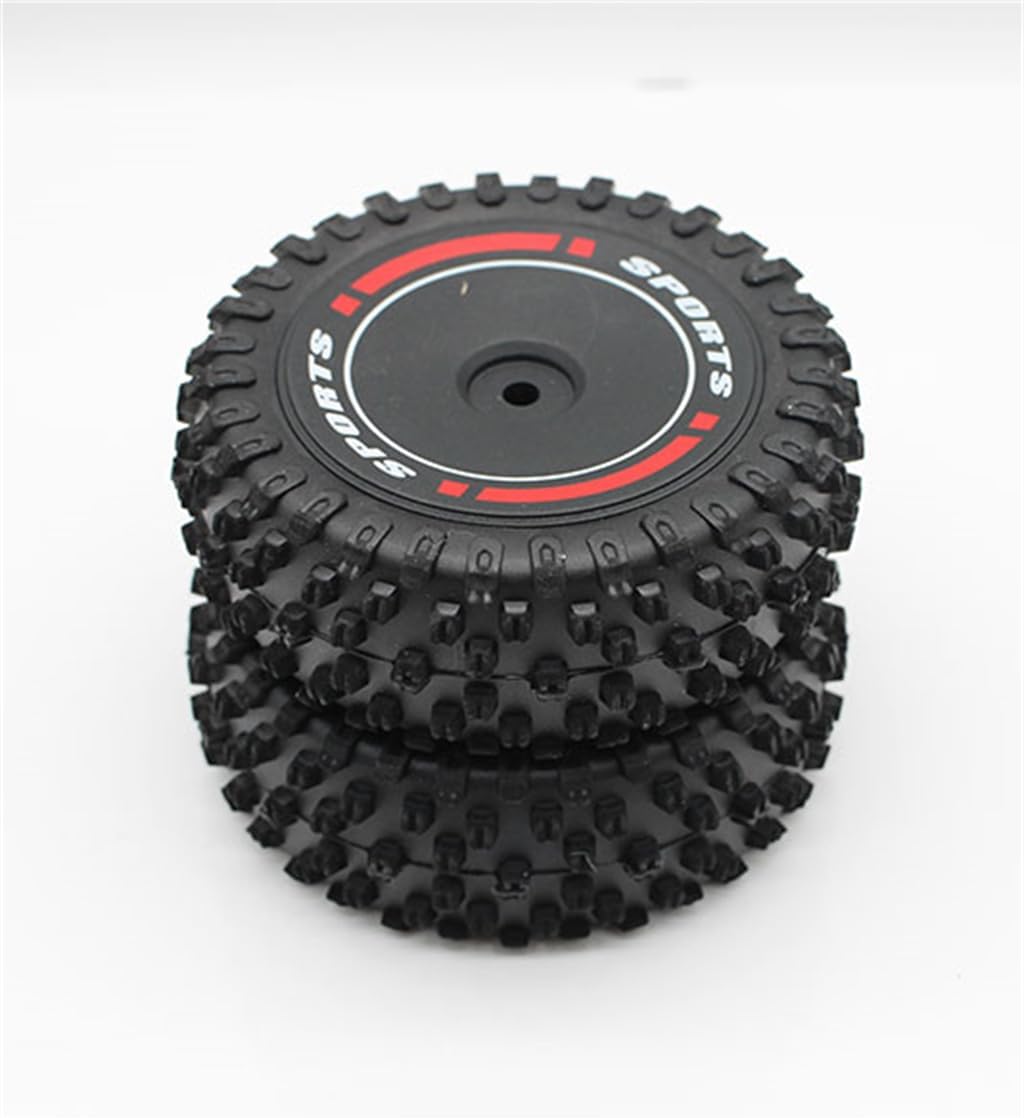 KingVal Replacement Front and Rear Wheel Tire RC Spare Parts Compatible with WLtoys 124010 RC Car
