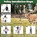 Ideagle Deer Hanger for Skinning, Deer Hunting Game Hoist Hanging Gambrel with Pulley Lift System, Max to 800LB