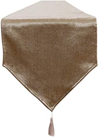 BALCONY & FALCON Table Runner, Kitchen Runner Waterproof Table Runner Modern Stain-proof Table Runner for Furniture with Tassel for Home Christmas Party Restaurants Table Runner (DarkGrey-1, 180x35)