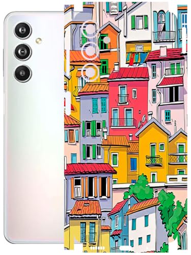 Image of AtOdds - Full Body Back Screen Guard Protector Film - Lamination Wrap Skin Sticker Compatible with Samsung Galaxy F54 (5G) | Scratchproof Matte Finish (Concrete Jungle)