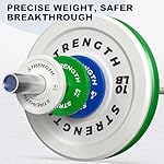 Olympic Rubber Bumper Weight Set - 2 Inch Barbell Plates for Home Gym Strength Training - Image 2