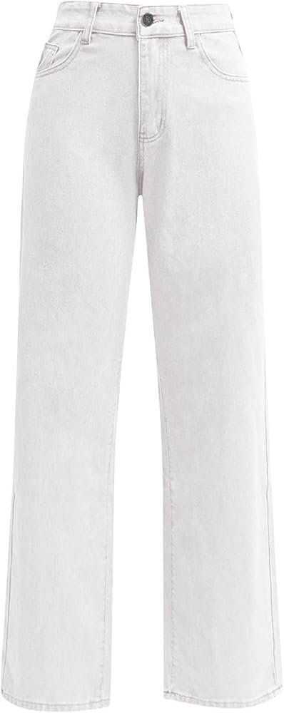 Jeans Pour Femme Taille Haute Stretch évasé Pantalon En Jean Coupe Droite Jeggings Pour Femme Jean Extensible Délavé Tendance Polyvalent Jambe Droite Pantalon Pantalon Vêtements, Noir Foncé, L