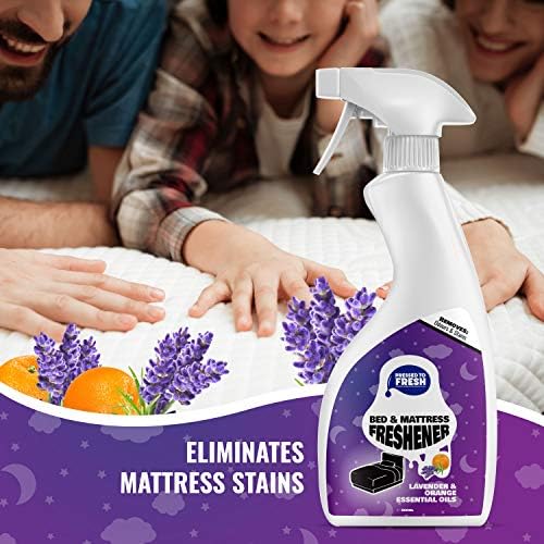 Natural Bed & Mattress Cleaner Stain Remover Deodoriser  Lavender Essential Oils  Enzyme Cleaner  500ml by PRESSED TO FRESH