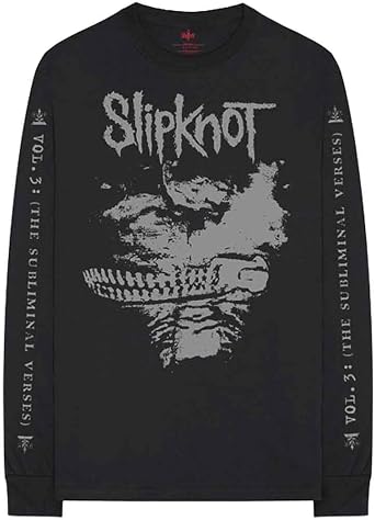 Slipknot T Shirt Subliminal Verses Band Logo Official Black Long Sleeve Unisex