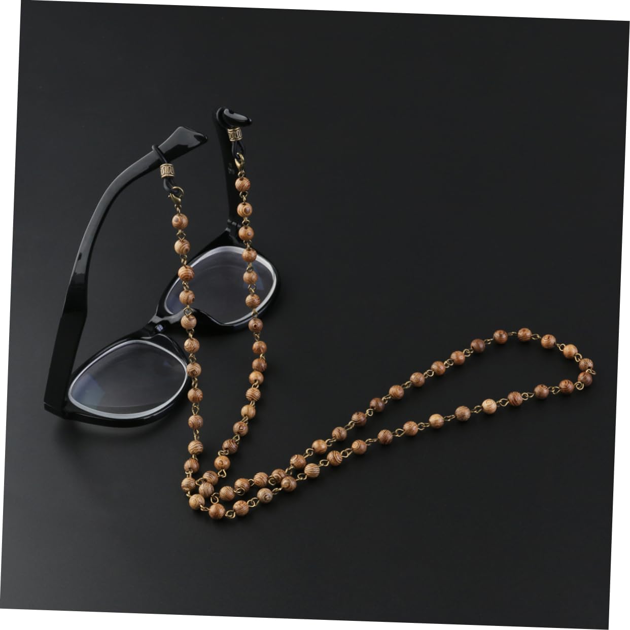 VALICLUD 3piezas Cadena De Perlas De Madera Para Gafas Soporte De Gafas De Diseño Elegante Accesorio De Moda Para Hombres y Mujeres