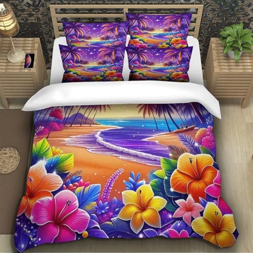 Parure de lit de qualité supérieure imprimé marin 3D en microfibre confort 260x220 - 6