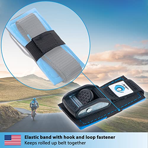 Valonic Bee - Tie Down Straps - 2 Pack, 1.6 Ft X 1 Inch, 2200 Lbs, Protection Pad, Cam Buckle - For Bicycle, E-Bike, Bike Rack, Roof Rack #TOP4