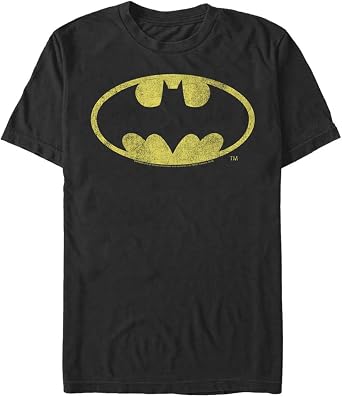 DC Comics Mens Distressed Logo