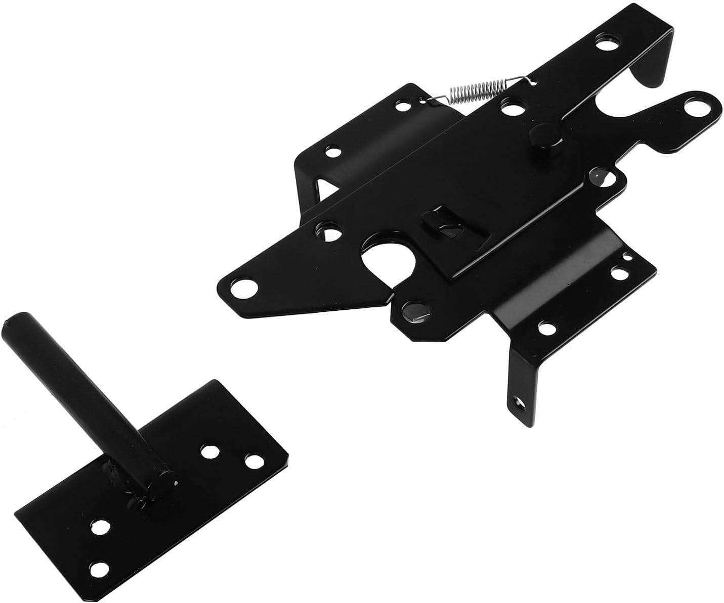 Self Locking Gate Latch, Stainless Steel Lever Door Lock, Black - Durable Construction, Weather, Ideal for Outdoor Fence and Garden Gates