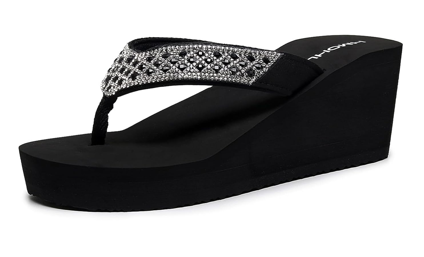 【THE MOZZ】Colouring Strap Flip Flop Platform Sandal Amazon.com | HMOHLL Womens Platform Flip Flops Rhinestone
