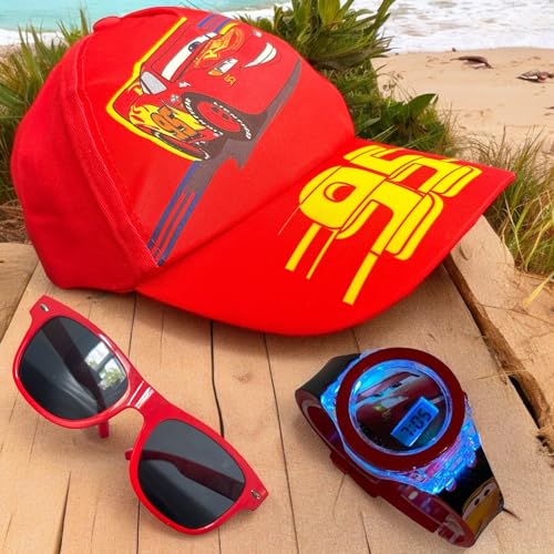 GIFTPLAY! Boné de beisebol infantil Sun Boy, relógio digital de desenho animado infantil, óculos de