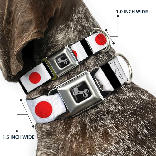 Collier de chien drapeau Japon en os Buckle Down grand format