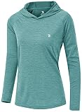 TBMPOY Womens UPF 50+ Sun Protection Hoodie Shirt Long Sleeve Fishing Hiking Outdoor UV Shirt Lightw