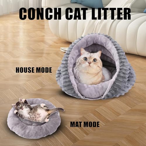 Lit d'intérieur chaud pour chaton et tunnel antidérapant d'hiver